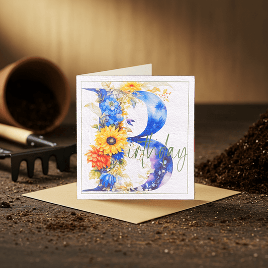 Birthday 'B' Plantable Card - Plantacard