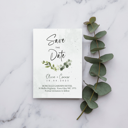 Botanical Garden Plantable Save the Date | A6 Seed Paper 🌿💍 - Plantacard