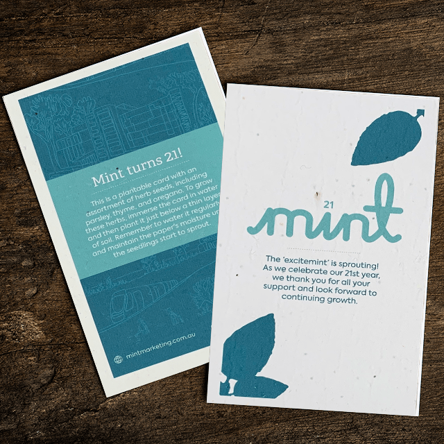 Custom Flat Cards - Small 135mm x 80mm - Plantacard