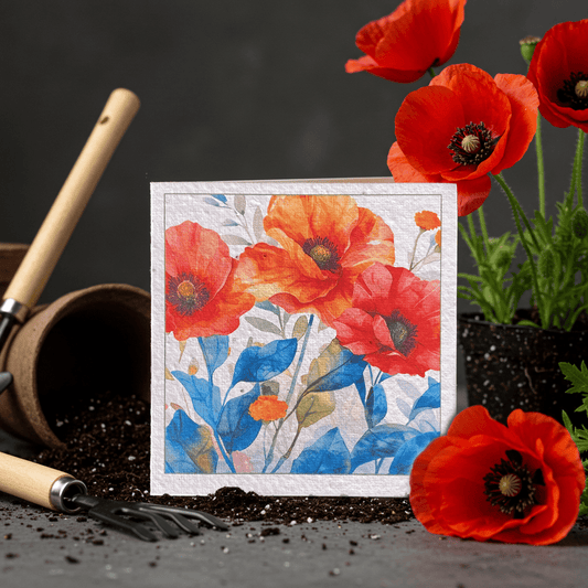 Poppy Bloom Plantable Card - Plantacard