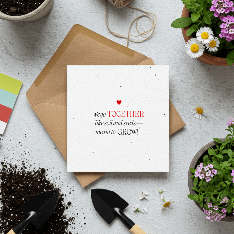 WE GO TOGETHER🌱Plantacard 10pk (Mixed Flowers) - Plantacard