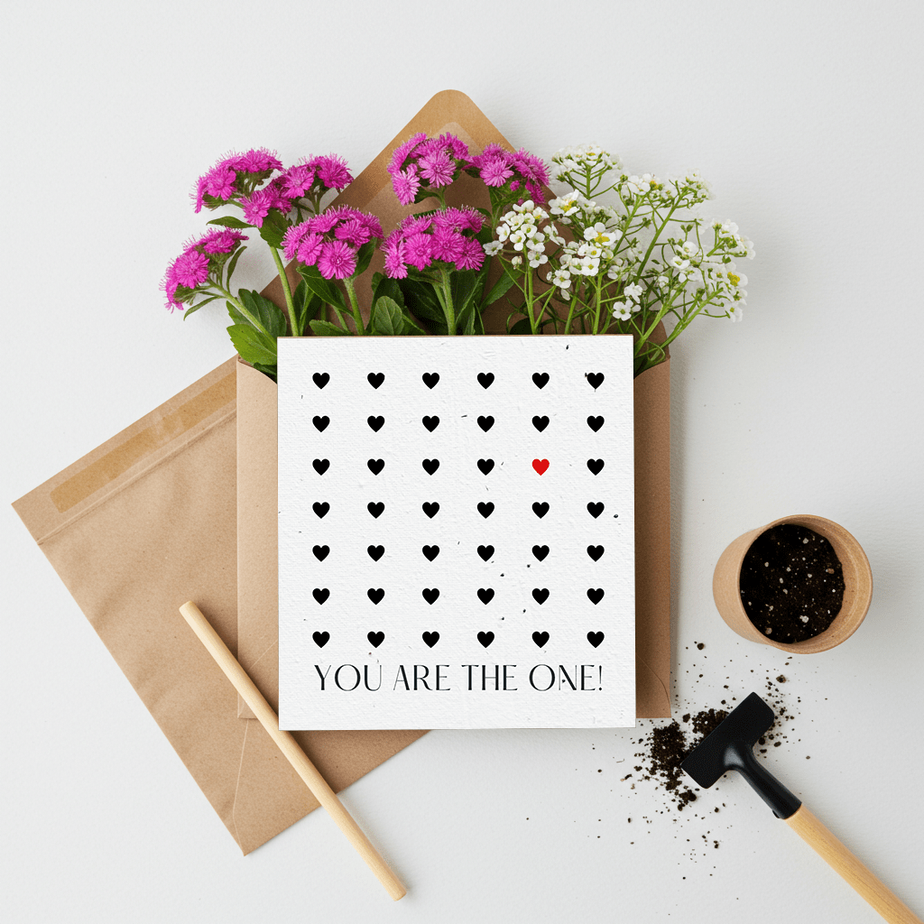 YOU ARE THE ONE🌱Plantacard 10pk (Mixed Flowers) - Plantacard