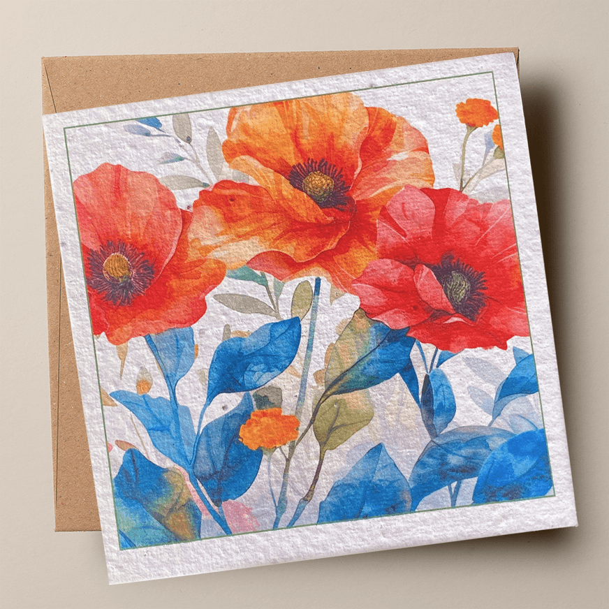 POPPY BLOOM Plantacard🌱Grow me into Poppies