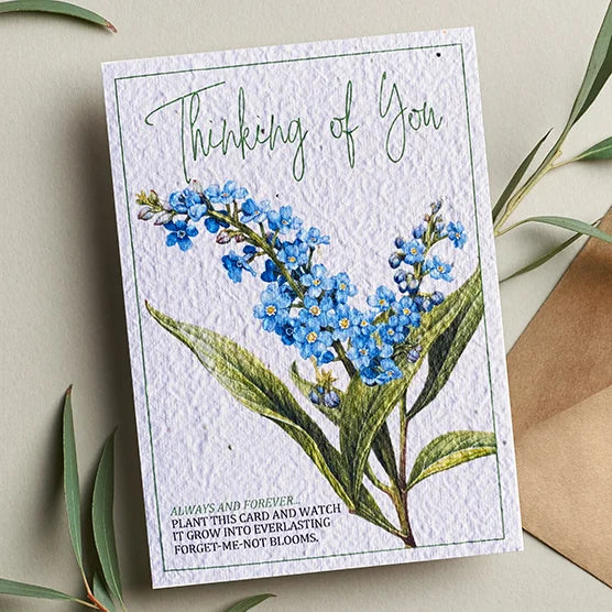 THINKING OF YOU Plantacard🌱Grow me into Forget-me-not flowers - Plantacard