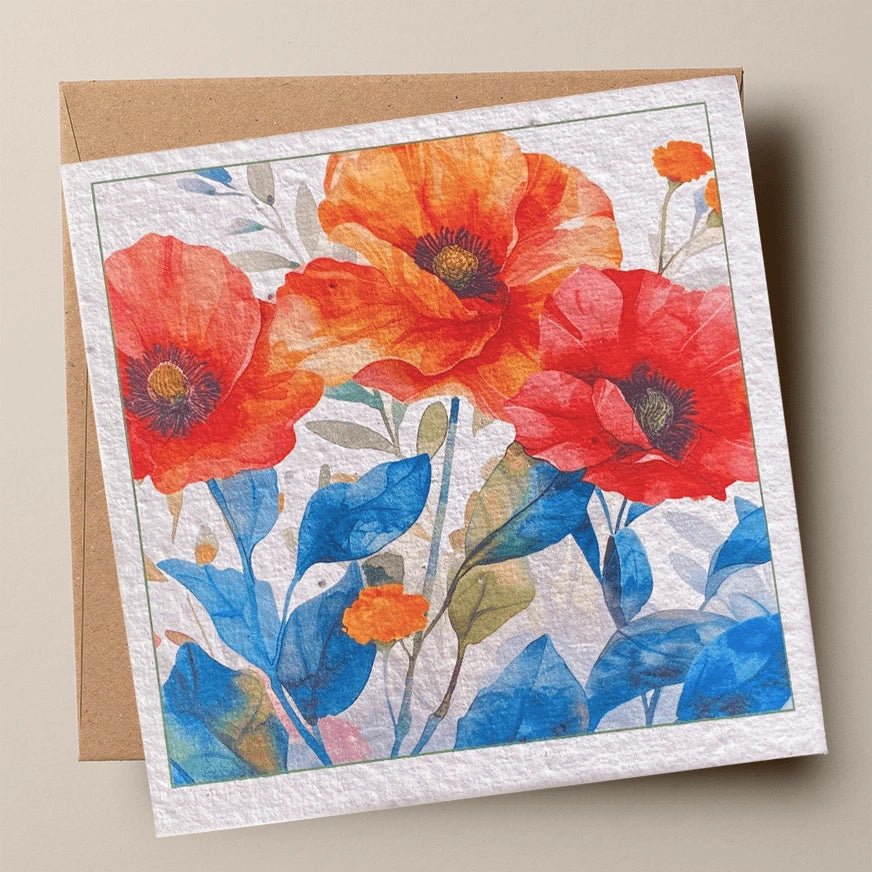 Poppy Bloom Plantable Card - Plantacard